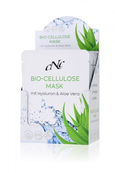 Bio-Cellulose Mask mit Hyaluron &amp; Aloe Vera , 20 Stk. inkl. Display-Aufsteller, 3 + 1